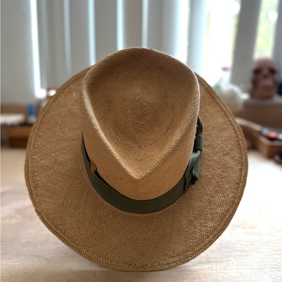 Men's Classic Tan Fedora with Olive Band